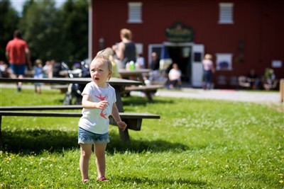 Her drar traktoren på ny tur... Til Juliannes store fortvilelse... :(