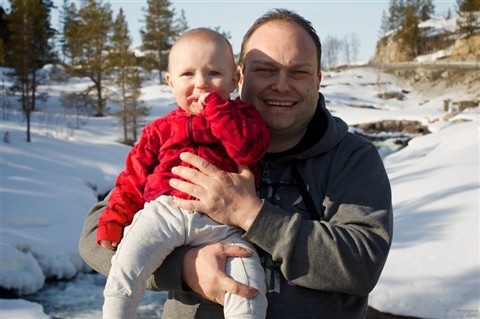 Julianne og pappa